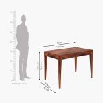 Cambrey 6 Seater Dining Set with Cushioned Chair (Honey Finish) - Image 7