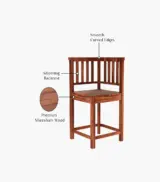 Cohoon Sheesham Wood 6 Seater Dining Table Set (Honey Finish) - Image 7