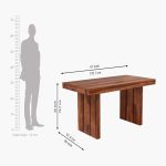 Wertex 6 Seater Dining Set (Honey Finish) - Image 7