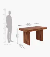 Wortex Sheesham Wood Compact Size 6 Seater Cushioned Dining Table Set (Honey Finish) - Image 7