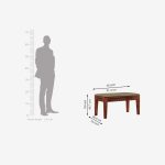 Cambrey Compact 4 Seater Dining Set with Bench (Honey Finish) - Image 7