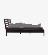 Purely Sheesham Wood King Size Bed without Storage (Walnut Finish) - Image 6