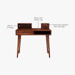 Lynton Study Table with Table-Top Storage (Honey Finish) - Image 7