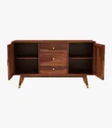 Oriana Sheesham Wood with Cane Craft Cabinet and Sideboard (Honey Finish) - Image 6