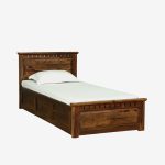 Zurndolf Sheesham Wood Single Bed In Provincial Teak Finish With Box Storage - Image 7