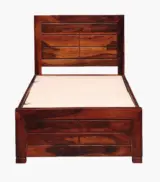 Sougur Sheesham Wood Single Bed without Storage (Honey Oak Finish) - Image 6