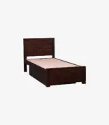 Sougur Sheesham Wood Single Bed with Drawer Storage (Provincial Teak Finish) - Image 7