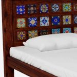 Le Siramika Sheesham Wood Single Bed In Honey Oak Finish - Image 7