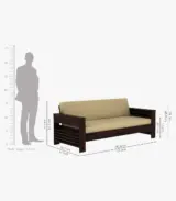 Meltro Sheesham Wood Sofa Set with 3+1+1 Seating (Walnut Finish) - Image 7