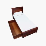 Sougur Sheesham Wood Single Bed with Drawer Storage (Honey Oak Finish) - Image 7