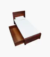 Sougur Sheesham Wood Single Bed with Drawer Storage (Honey Oak Finish) - Image 7