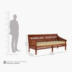 Alanis Wooden Sofa Set (Honey Finish) - Image 8