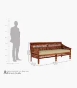 Alanisys Sheesham Wood Sofa Set with 3+1+1 Seating (Honey Finish) - Image 8