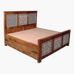 Felice Sheesham Wood Queen Size Bed in Dual Tone Finish with Box Storage - Image 8