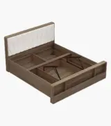 Cassendra Sheesham Wood Queen Size Bed with Hydraulic Box Storage (Bella White) - Image 8