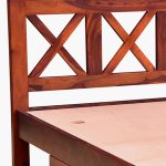 Kryss Sheesham Wood Queen Size Bed in Scratch Resistant Honey Oak Finish With Drawer Storage - Image 8