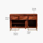 Jett Sheesham Wood Cabinet and Sideboard - Image 8