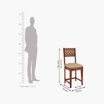 Cambrey 6 Seater Dining Set with Cushioned Chair (Honey Finish) - Image 8