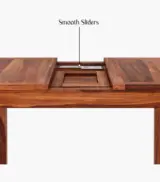 Adwin Sheesham Wood 6 Seater with Bench Dining Table Set with Extendable Table Top (Honey Finish) - Image 8
