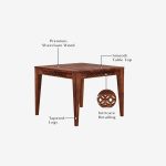 Cambrey Compact 4 Seater Dining Set with Bench (Honey Finish) - Image 8