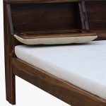 Wedohl Sheesham Wood Queen Size Bed In Scratch Resistant Rustic Teak Finish With Headboard Storage - Image 8