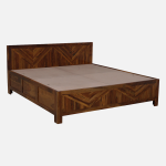 Alpha Sheesham Wood King Size Bed With Box Storage in Light Honey Finish - Image 7