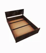 Ritrmo Sheesham Wood Queen Size Bed with Box Storage (Provincial Teak Finish) - Image 8