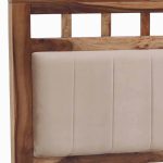 Alyano Sheesham Wood Queen Size Bed without Storage (Rustic Teak Finish) - Image 8