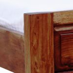 Mitsy Sheesham Wood Queen Size Bed In Scratch Resistant Rustic Teak Finish - Image 8