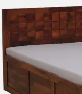 Pluton Sheesham Wood King Size Bed with Box Storage (Dark Brown Finish) - Image 8
