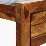 Sougur Sheesham Wood Single Bed without Storage (Rustic teak Finish) - Image 8