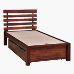 Stigen Sheesham Wood Single Bed With Drawer Storage In Scratch Resistant Honey Oak Finish - Image 8