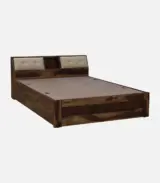 Wedolf Sheesham Wood King Size Bed with Box Storage (Rustic Teak Finish) - Image 6