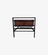 Hailri Sheesham Wood with Metal Frame Single Bed without Storage (Honey Oak Finish) - Image 8