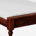 Le Siramika Sheesham Wood Single Bed In Honey Oak Finish - Image 8