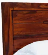 Sougur Sheesham Wood Single Bed with Drawer Storage (Honey Oak Finish) - Image 8