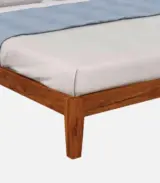 Luxurious Sheesham Wood King Size Bed without Storage (Brown Finish) - Image 9