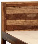 Newvo Sheesham Wood Single Bed without Storage (Rustic Teak Finish) - Image 8