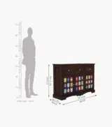 Roko Sheesham Wood Sideboard and Cabinet with Three Drawers (Walnut Finish) - Image 8
