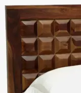Turon Sheesham Wood Queen Size Bed with Hydraulic Box Storage (Provincial Teak Finish) - Image 8