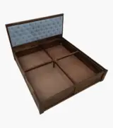 Trleans Sheesham Wood Queen Size Bed with Box Storage (Provincial Teak Finish) - Image 8
