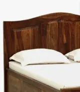 Malfia Sheesham Wood Queen Size Bed with Box Storage (Provincial Teak Finish) - Image 8