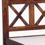 Kryss Sheesham Wood Queen Size Bed In Scratch Resistant Provincial Teak Finish With Drawer Storage - Image 8