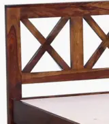Krysys Sheesham Wood Queen Size Bed with Drawer Storage (Provincial Teak Finish) - Image 8