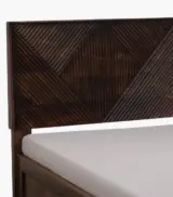 Ritrmo Sheesham Wood Queen Size Bed without Storage (Provincial Teak Finish) - Image 6