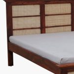 Adorf Sheesham Wood Queen Size Bed in Scratch Resistant Honey Oak Finish - Image 8