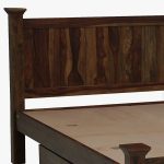 Lorenzo Sheesham Wood Queen Size Bed in Scratch Resistant Provincial Teak Finish With Drawer Storage - Image 9