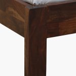 Mitsy Z Sheesham Wood Queen Size Bed in Scratch Resistant Provincial Teak Finish - Image 9