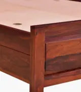Krysys Sheesham Wood Queen Size Bed with Drawer Storage (Honey Oak Finish) - Image 9
