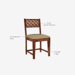 Cambrey Compact 4 Seater Dining Set with Bench (Honey Finish) - Image 9